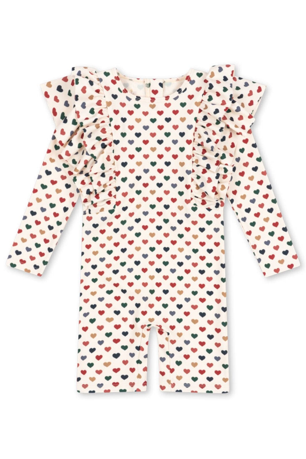 Konges Sløjd - Manuca Frill Onesie Grs Ks102511 - Coeur Coloré