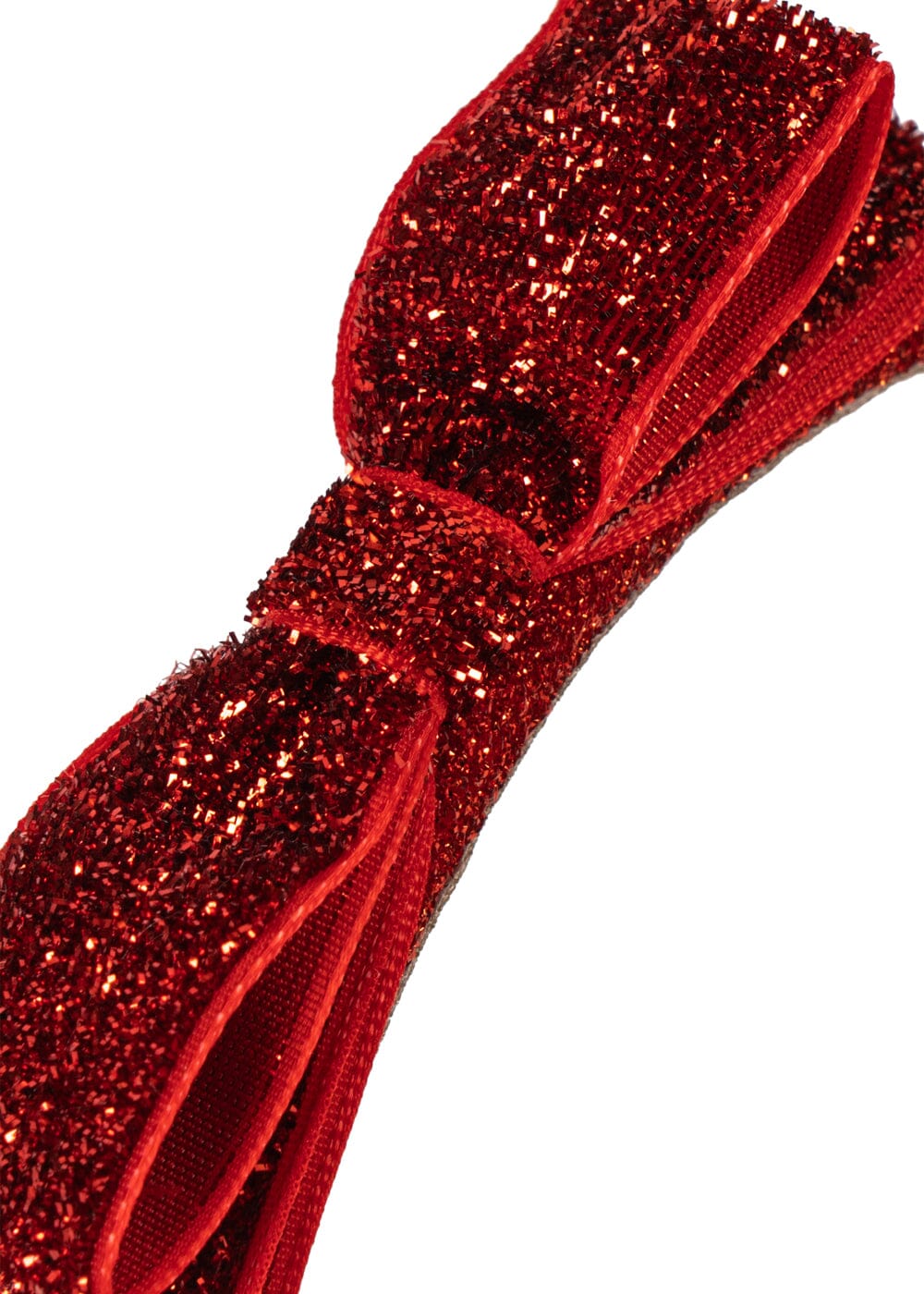 Konges Sløjd - Velvet Bow Hairbrace Ks106640 - Red Glitter