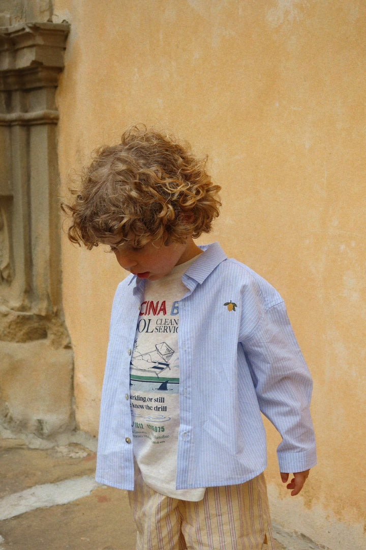 Konges Sløjd - Wes Shirt Gots Ks105135 - Blue Stripe Skjorter 