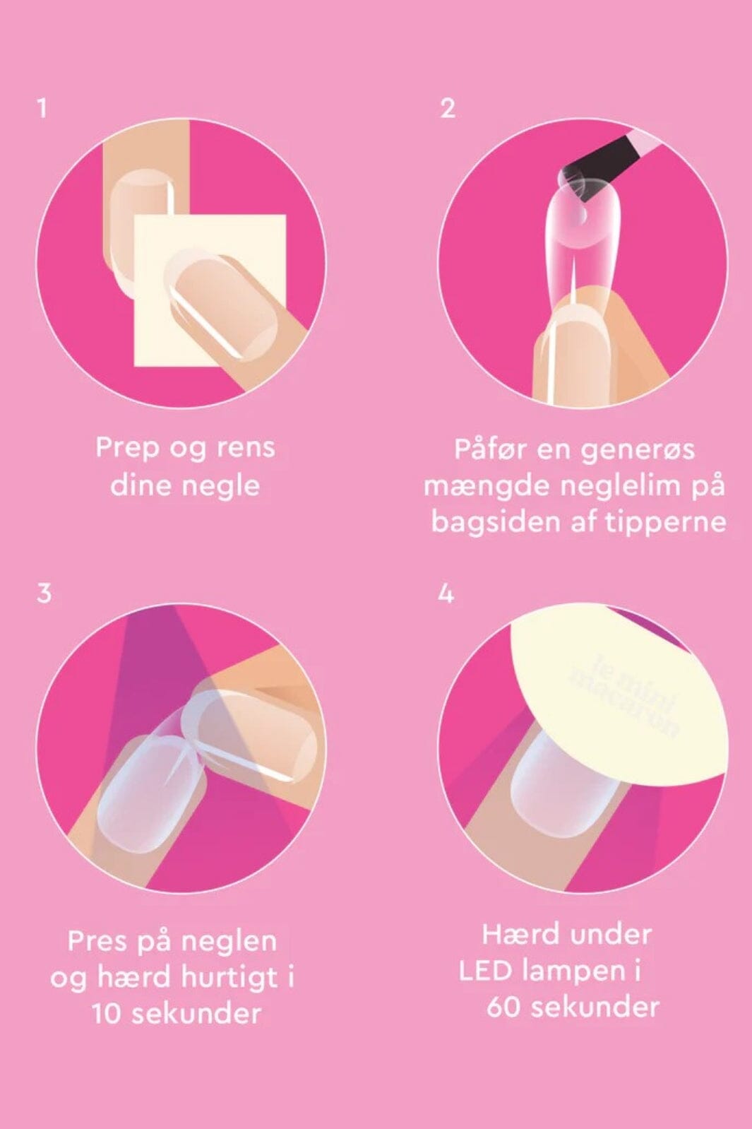 Le Mini Macaron - Soft Nail Tips Starter Kit (Med Ny Led-Lampe) LIM010 - Medium Almond