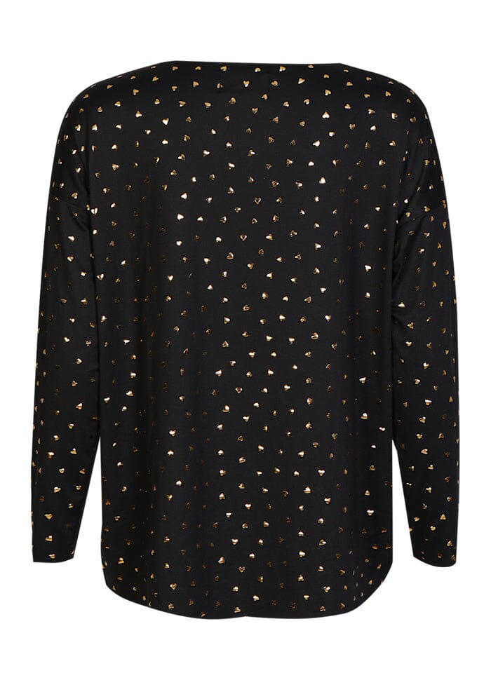 Liberte - Alma-Ls-Top 9504 - Black Gold Heart Toppe 