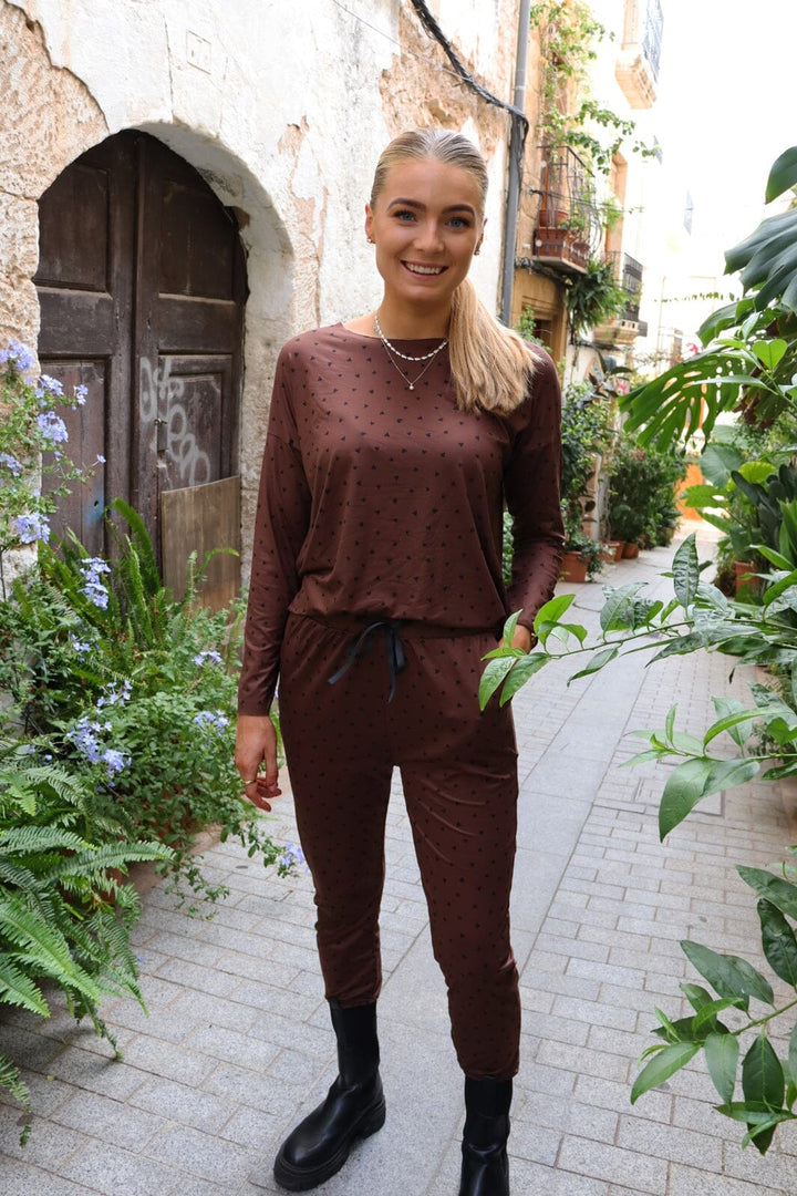 Liberte - Alma-Ls-Top 9504 - Brown Black Heart