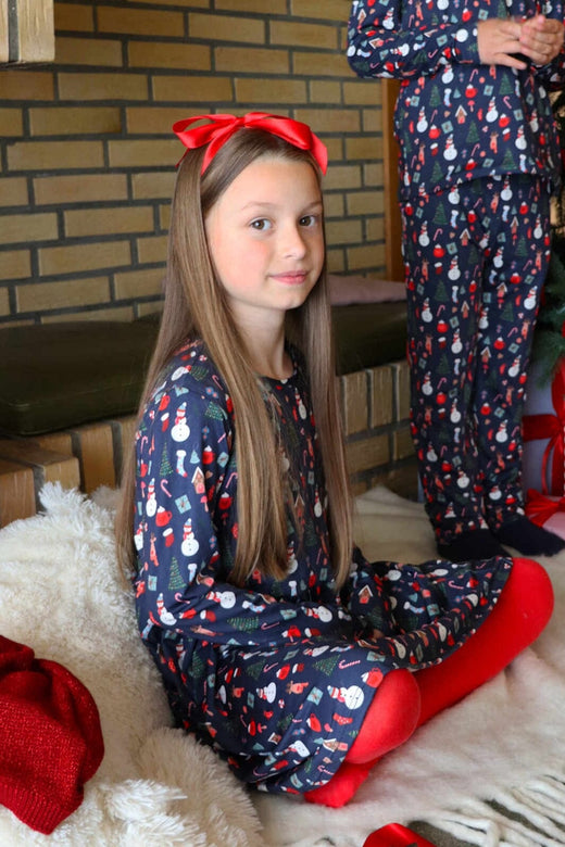 Liberte Ami - Alma-Ls-Babydoll-Dress (Kids) 9658 - Cookiehouse Navy