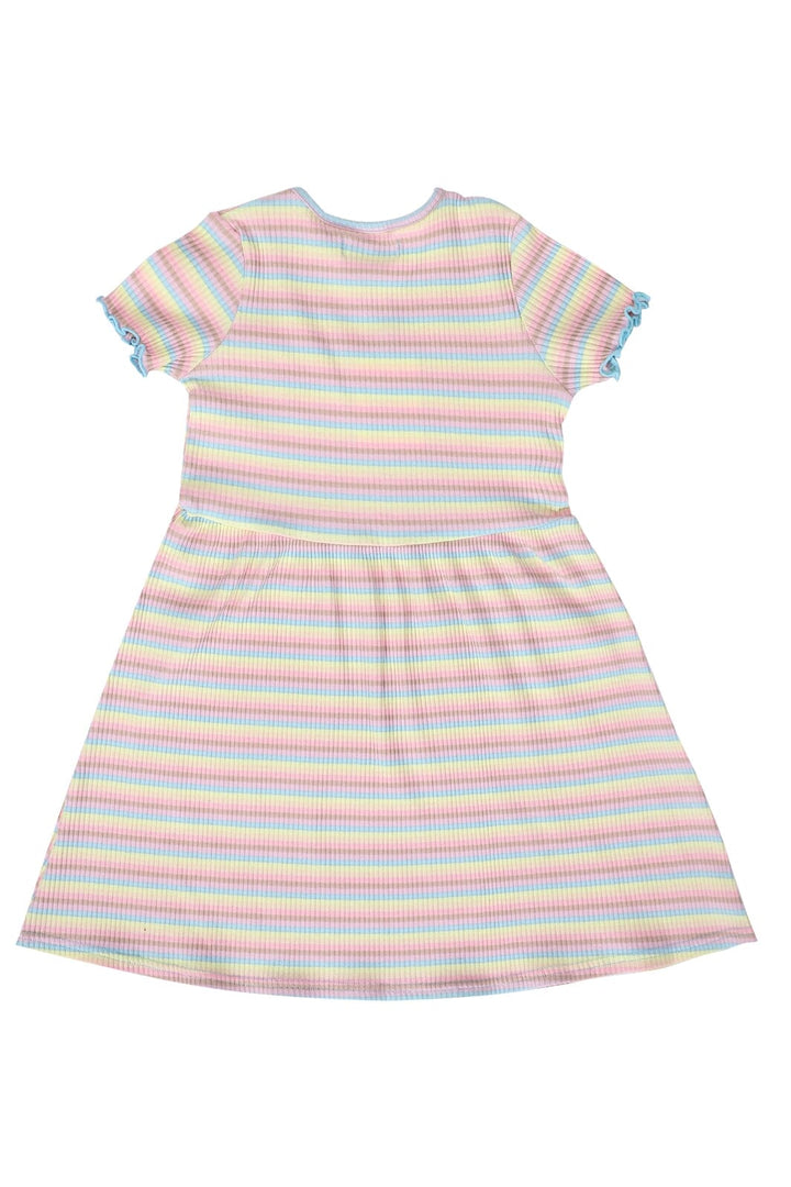 Liberte Ami - Natalia-Ss-Dress-Kids - Dusty Multicolor Stripe