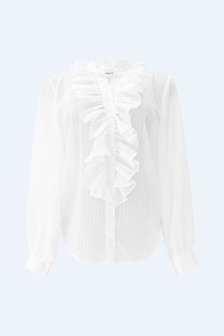 Liberte - Filippa Ls Frill Shirt 22483 - White
