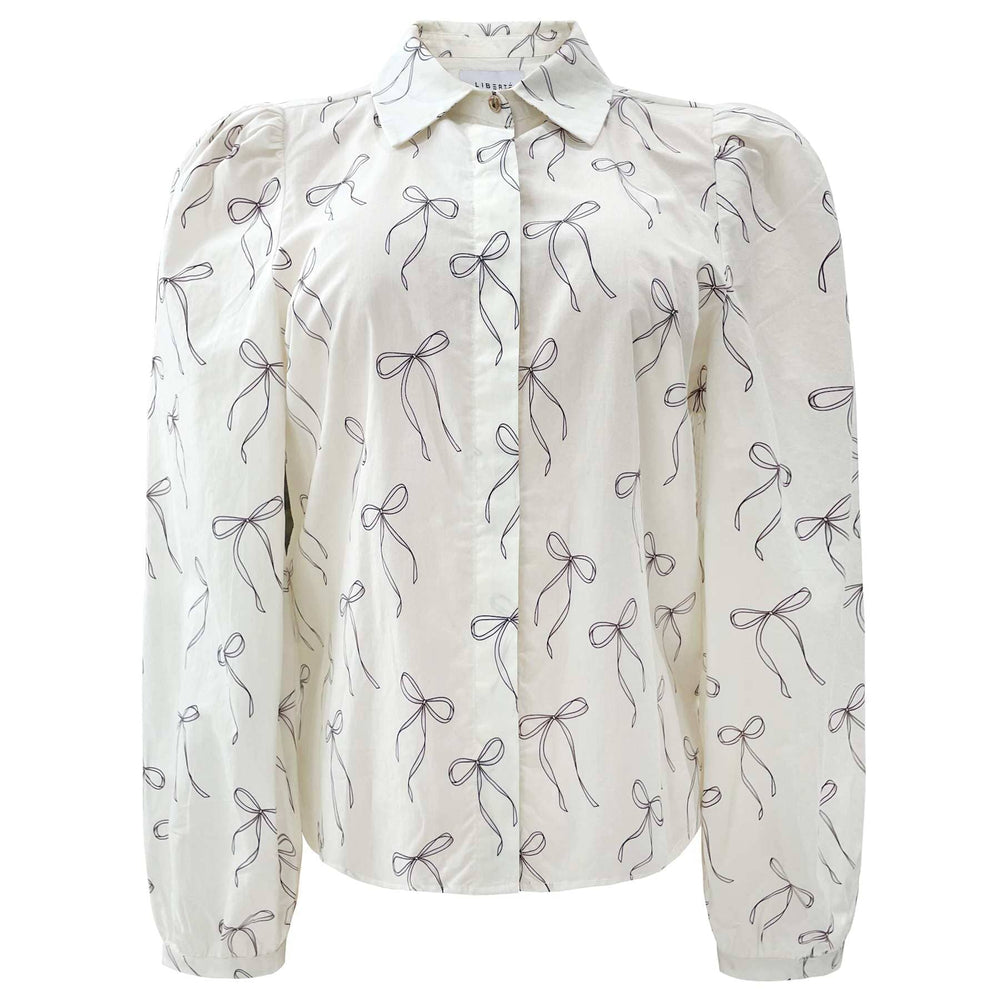 Liberte - Flora Ls Blouse 21598 - Creme Bow Bluser 
