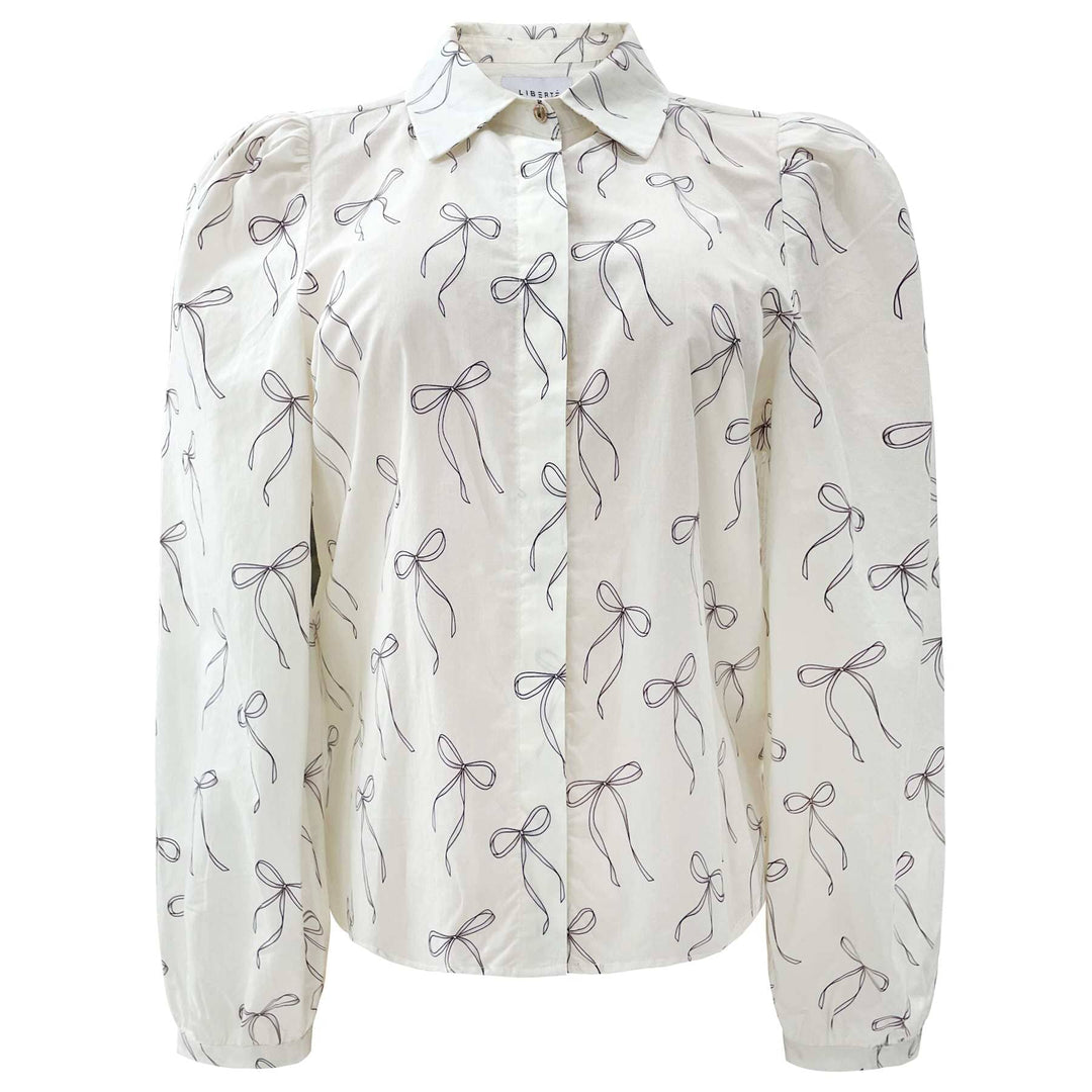 Liberte - Flora Ls Blouse 21598 - Creme Bow Bluser 
