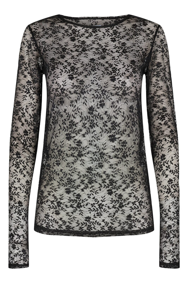 Liberte - Isa-Ls-Lace-Blouse - Black Flower