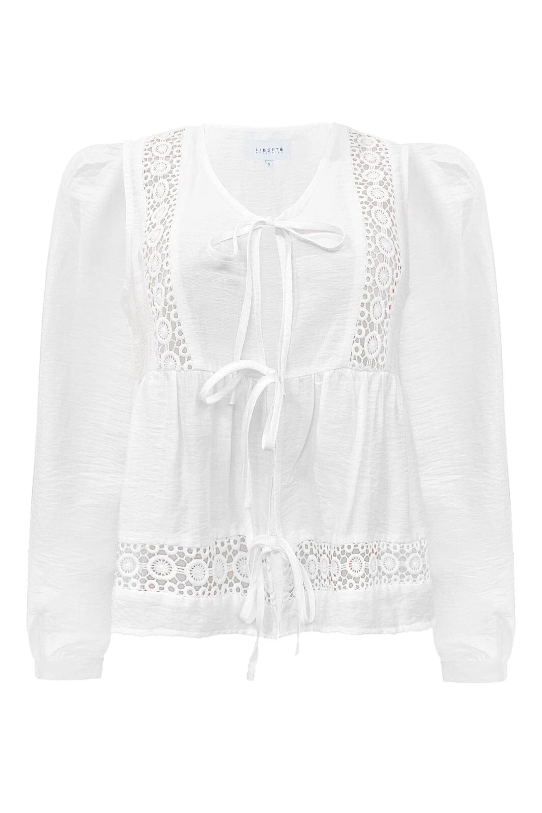 Liberte - Merle-Ls-Tie-Blouse 22212 - White
