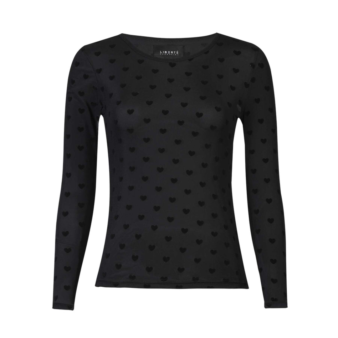Liberte - Mesh Ls Tshirt, Flock 22081 - Black Heart T-shirts 