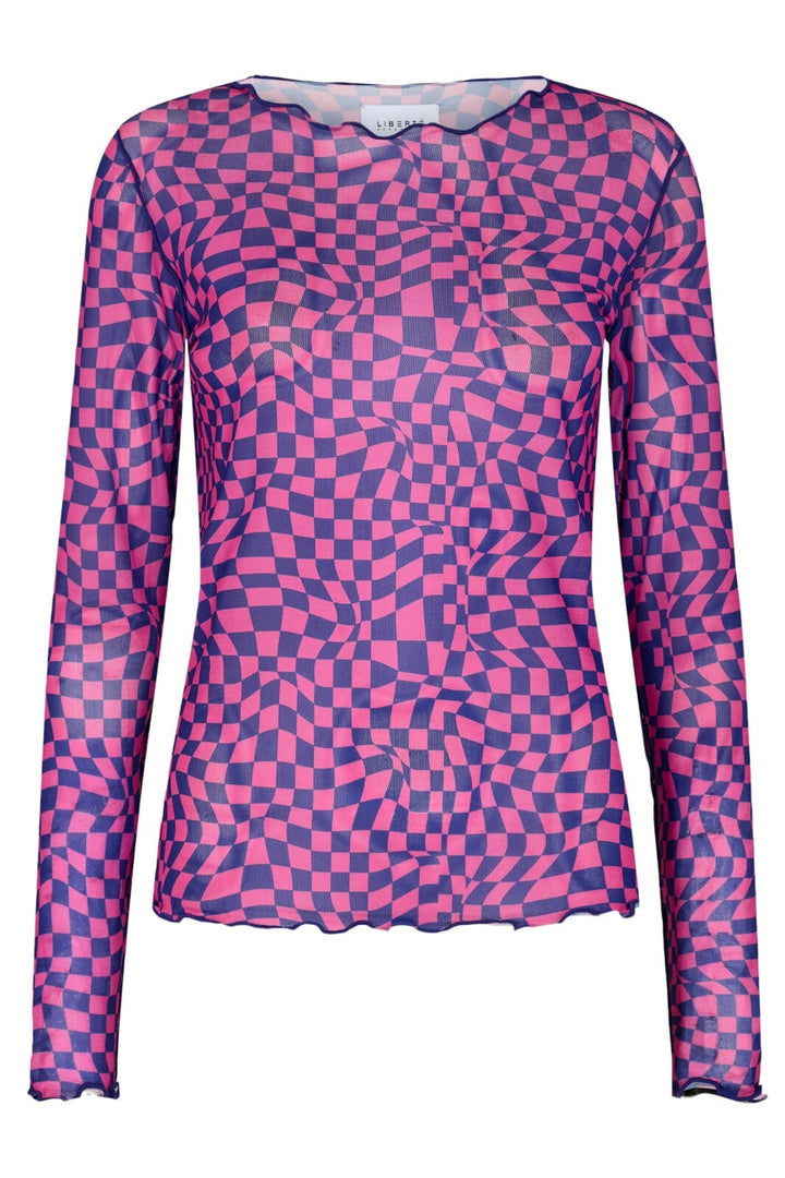 Liberte - Mesh-Top - Squizzy Checks Pink