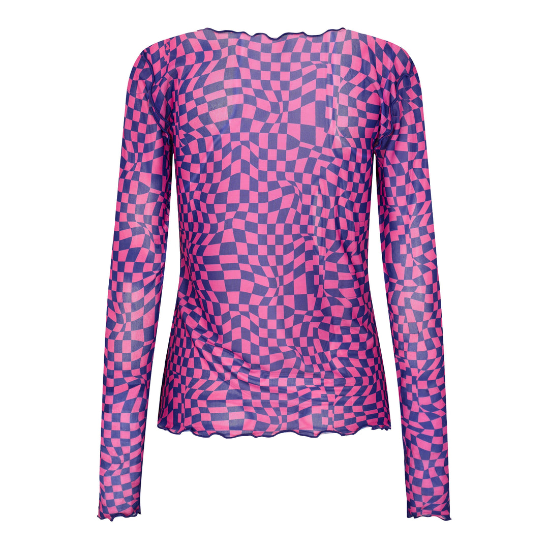 Liberte - Mesh-Top - Squizzy Checks Pink