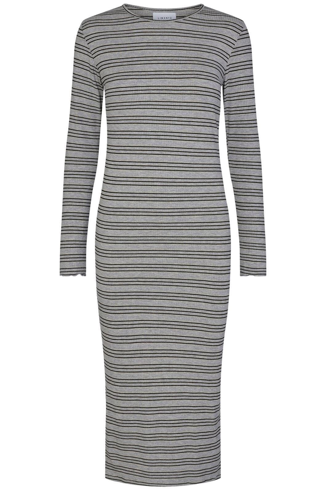 Liberte - Natalia LS Dress - Grey Gold Lurex