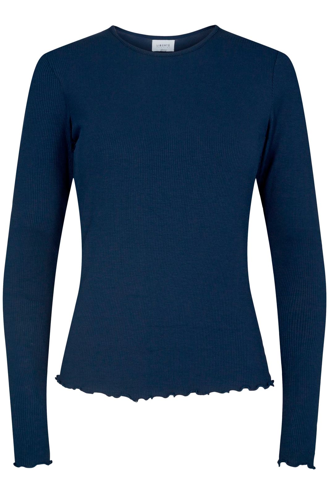 Liberté - Natalia LS Round Neck Blouse - Navy Bluser 