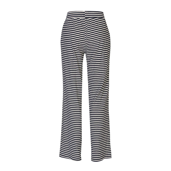 Liberte - Natalia-Straight-Pants 22061 - Navy Grey Mel. Stripe Bukser 