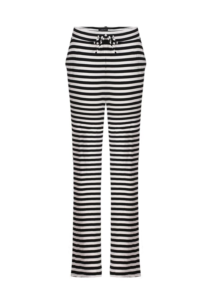 Liberte - Natalia-Straight-Pants - Black Creme Stripe