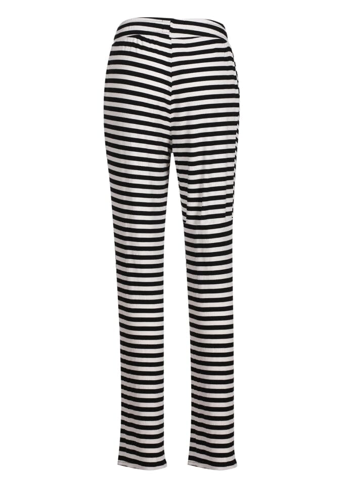 Liberte - Natalia-Straight-Pants - Black Creme Stripe
