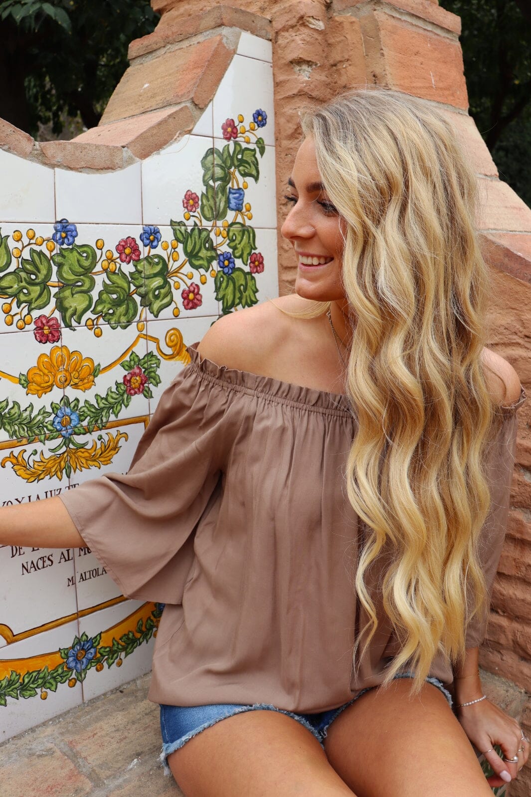 Liberte - Odette-Offshoulder-Blouse - Light Brown