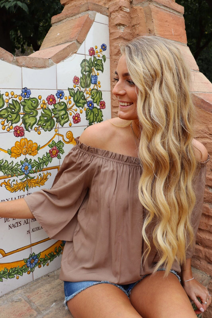Liberte - Odette-Offshoulder-Blouse - Light Brown