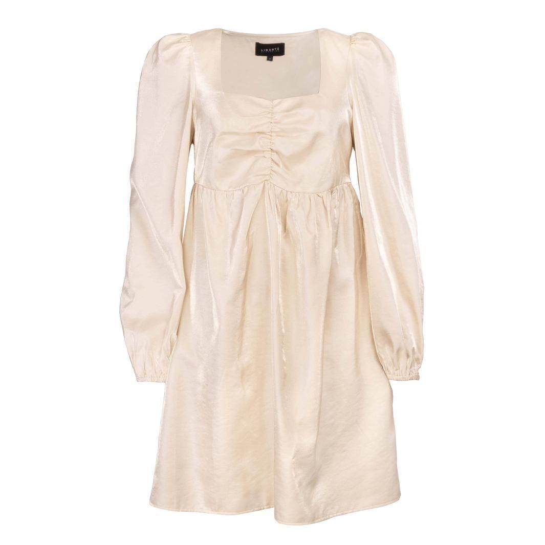 Forudbestilling - Liberte - Stine-Dress - Beige Metallic Kjoler 