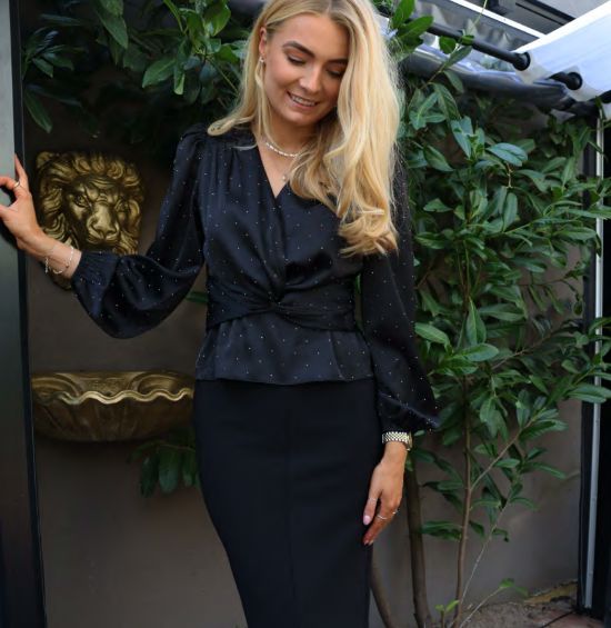 Liberte - Tiki Ls Twist Blouse 22120 - Black Diamond Bluser 