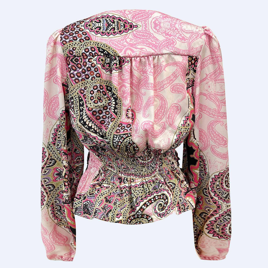 Liberte - Tiki Ls Twist Blouse 22120 - Pink Scarf Bluser 