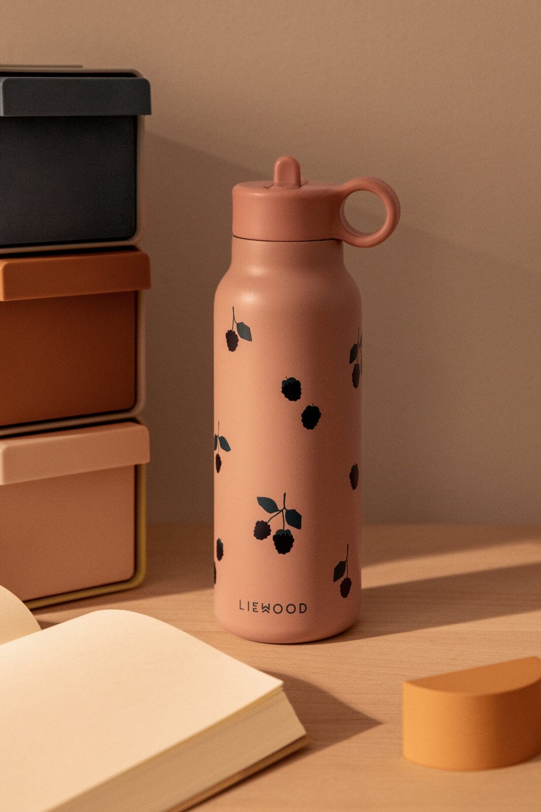 Liewood - Falk Water Bottle 350 ml LW19617 - Berry / Pale Tuscany