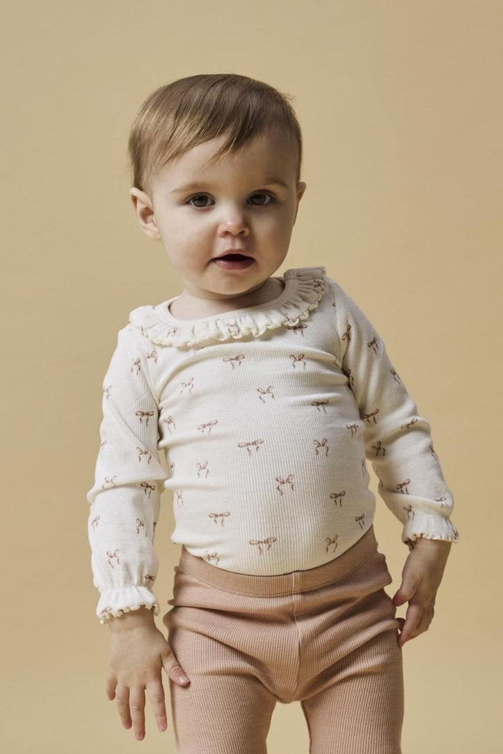 Lil' Atelier - Nbfgavo Ema Ls Slim Body Lil - 4671704 Coconut Milk