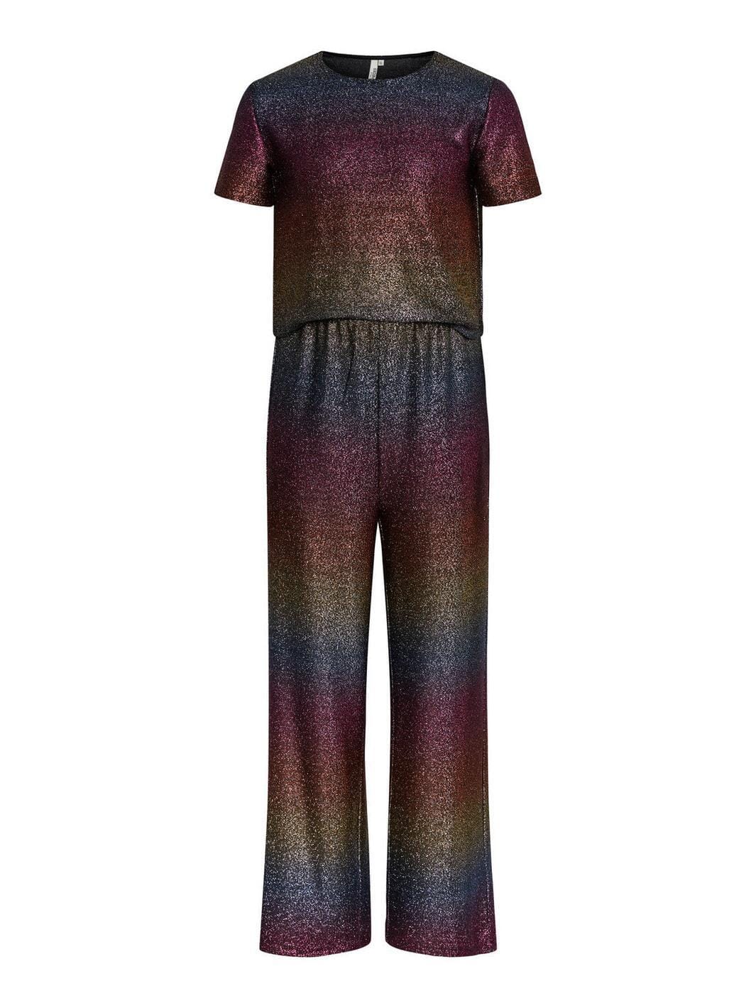 Little Pieces, Lpadora Ss Rainbow Jumpsuit, Charisma RAINBOW COLORS