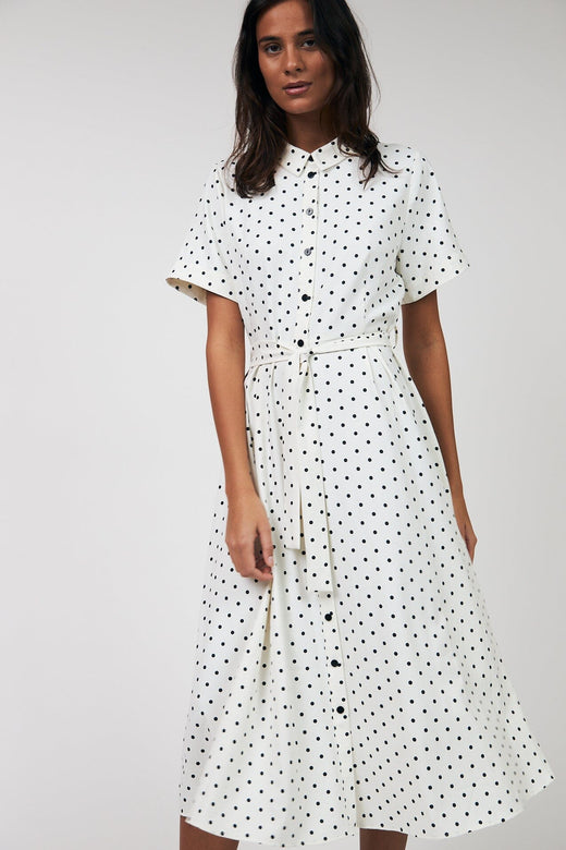 Lollys Laundry - Blakell Midi Dress Ss26130-3015 - 76 Dot Print Kjoler 