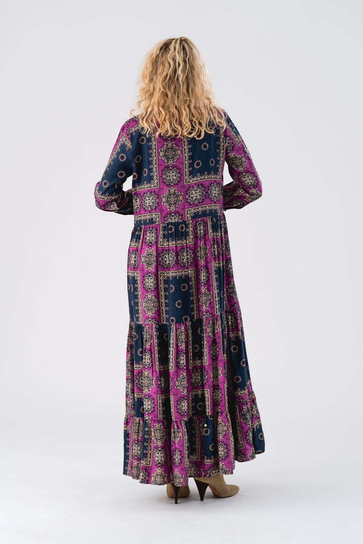 Lollys Laundry - Neell Maxi Dress Ls - 23 Dark Blue
