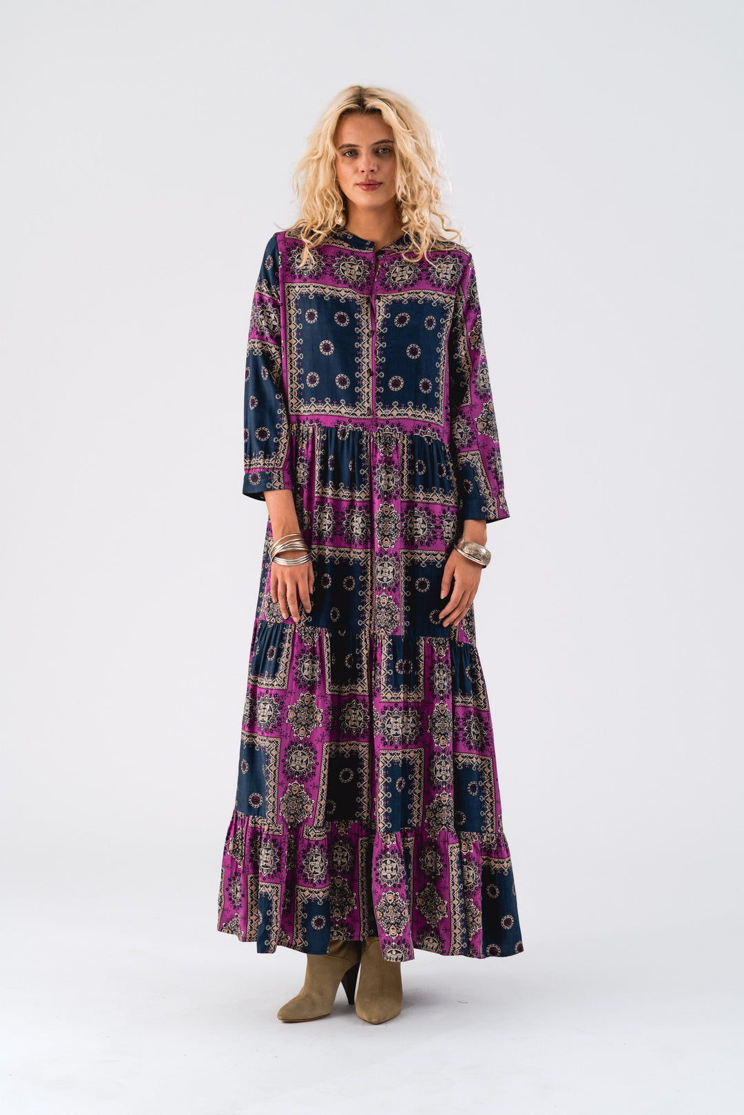 Lollys Laundry - Neell Maxi Dress Ls - 23 Dark Blue