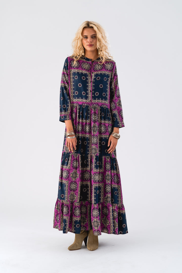 Lollys Laundry - Neell Maxi Dress Ls - 23 Dark Blue
