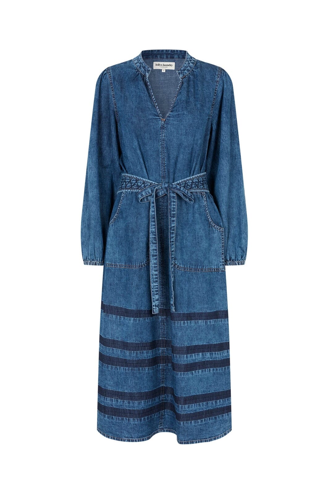 Lollys Laundry - Parisll Midi Dress Ls 26421-3002 - 20 - Blue