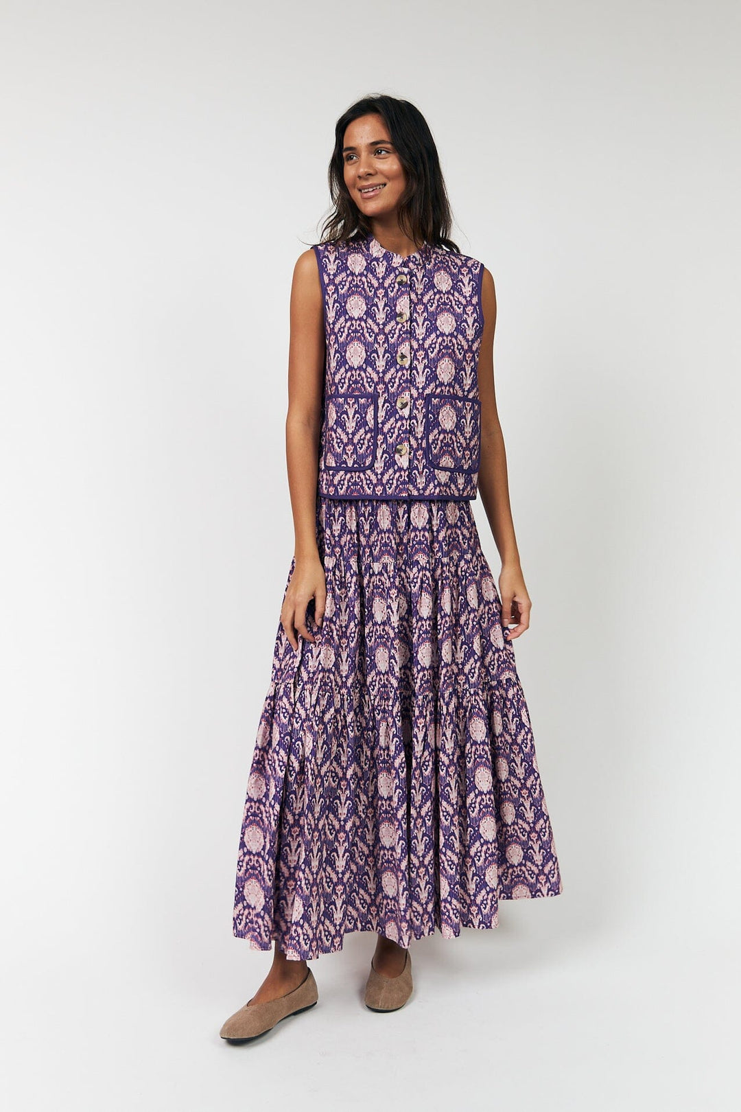 Lollys Laundry - Sunsetll Maxi Skirt26108-2003 - 64 Graphic Print Nederdele 