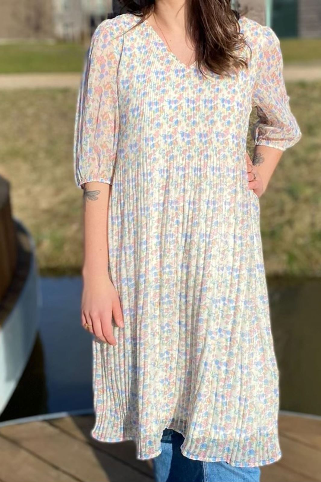 Love & Divine - Dress Love665-2 - Pastel Flower Kjoler 