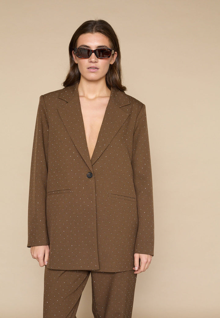 Love & Divine - Love1021-6 19510 - 201 - Brown Rhinestone Blazere 