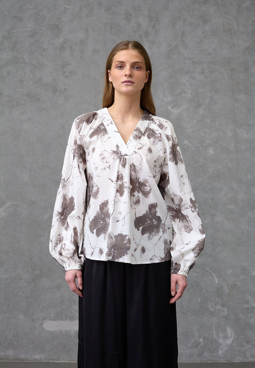 Love & Divine - Love1528 19803 - 814 - Brown Flower Bluser 