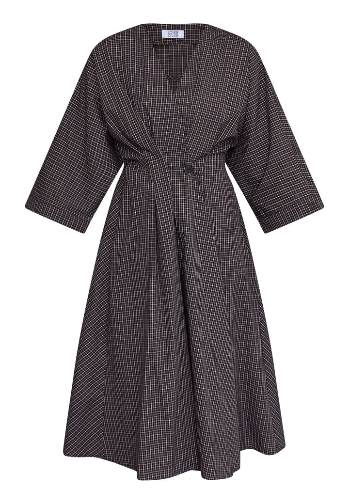Love & Divine - Love1602-1 20398 - 843 - Black Check Kjoler 