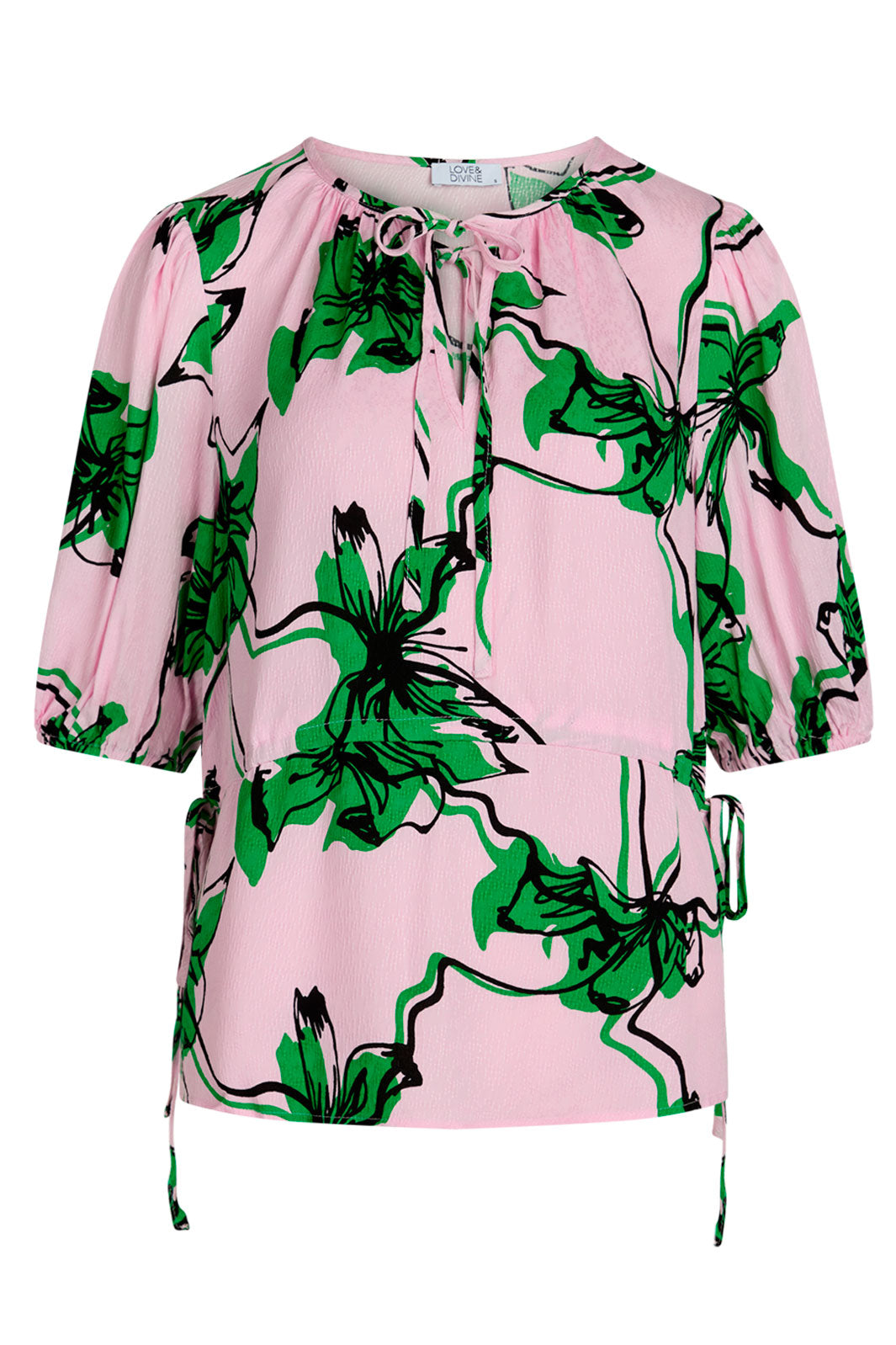 Love & Divine - Love819 Shirt - Pale Pink/Green