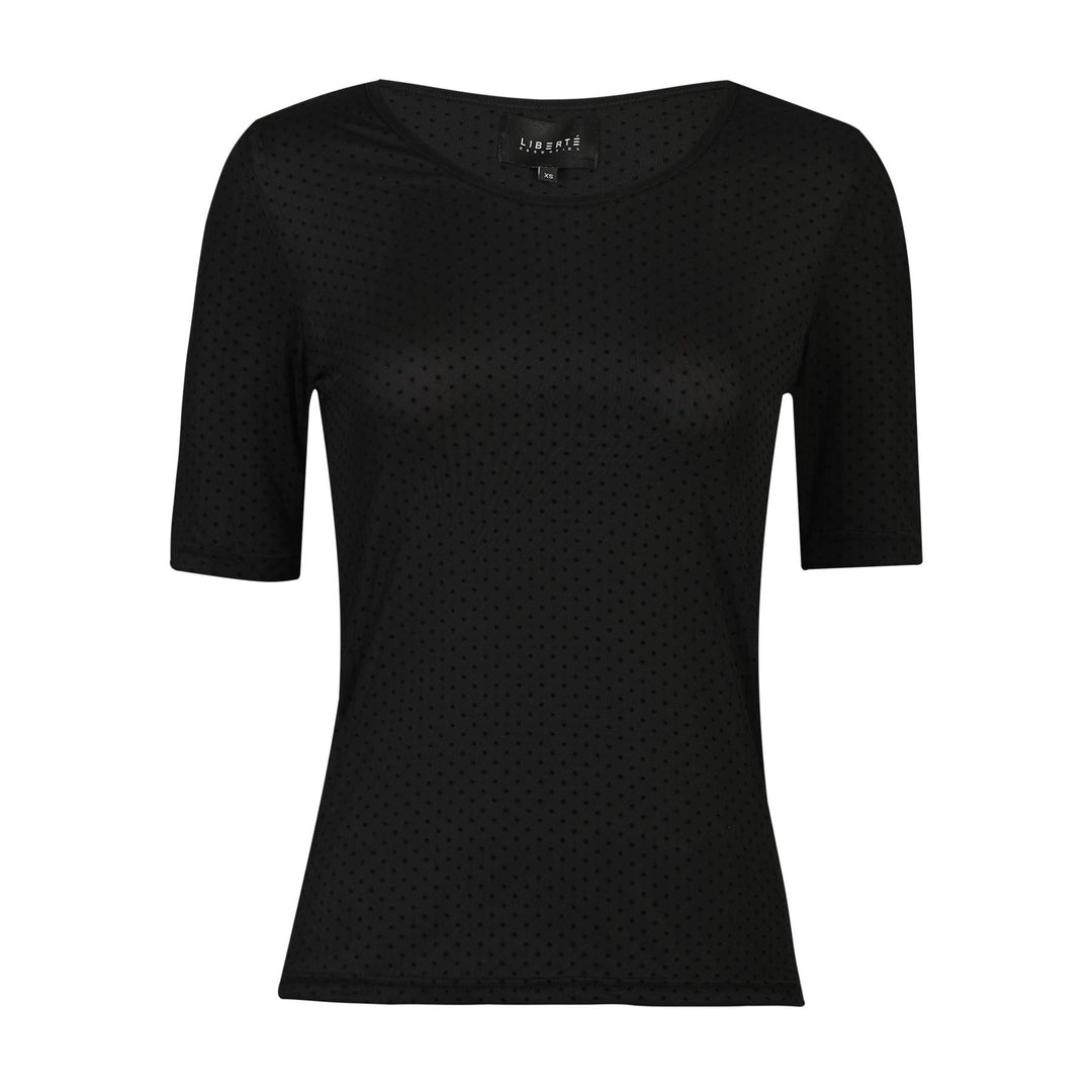 Liberte - Mesh Ss Tshirt, Dot 22011 - Black