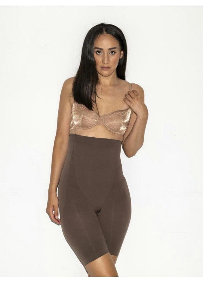 Lykkeland Ateliér - Alturra Highwaist Shaping Shorts - Chocolate Shorts 