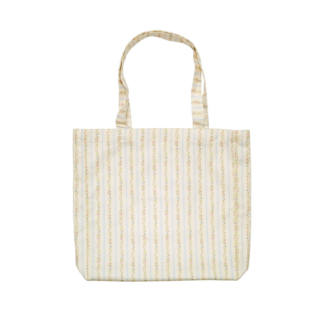 Maanesten - Canvas Totebag Summer Stripes Blue - 4121 Tasker 