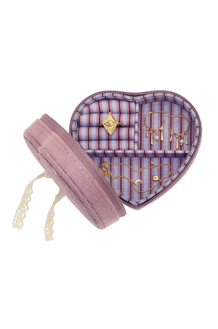 Maanesten - Heart Jewelry Box Purple Theatre Magic - 4108