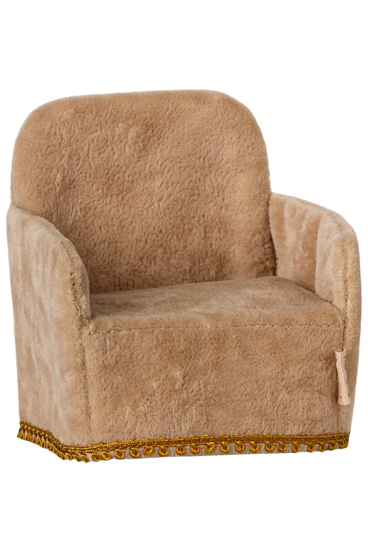 Maileg - Foldbar Stol, Mus - Pudder - Mouse Furniture Legetøj 