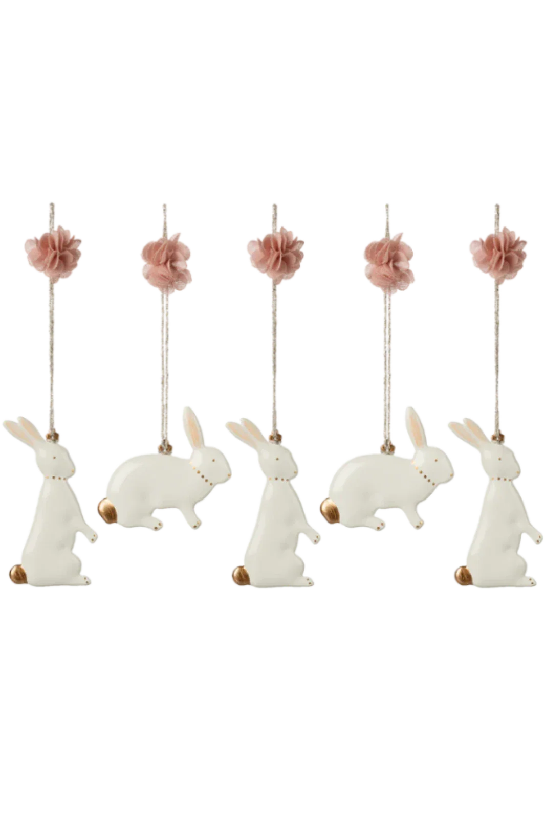 Maileg - Metal Ornamenter, Påskehare, 5 Stk 18-6301-00 Dekoration 
