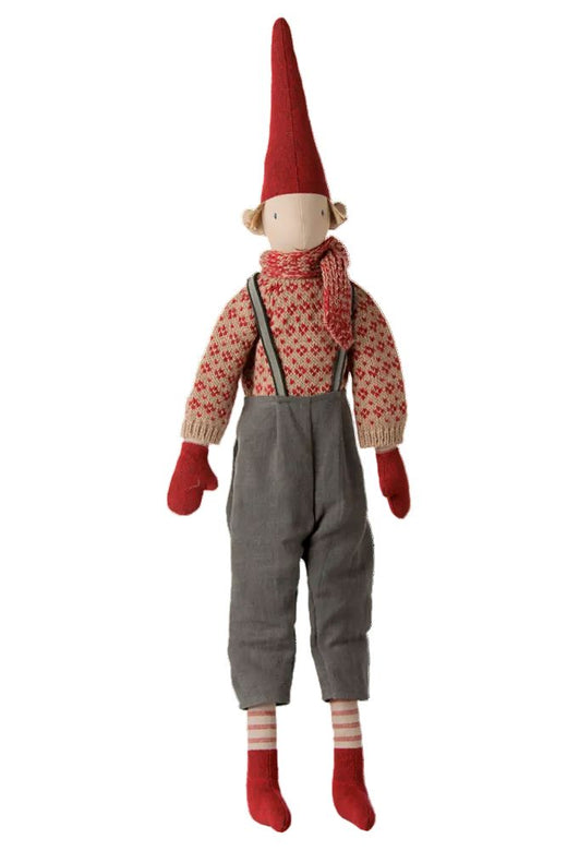 Maileg - Pixy, Str. 4 - Dreng - Strikket Sweater And TøRklæDe - 14-6443-00 Julepynt 