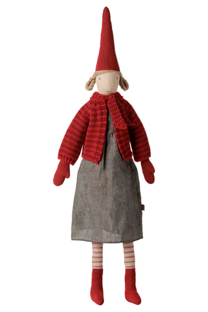 Maileg - Pixy, Str. 4 - Pige - Stribet Strikket Cardigan - 14-6442-00 Julepynt 