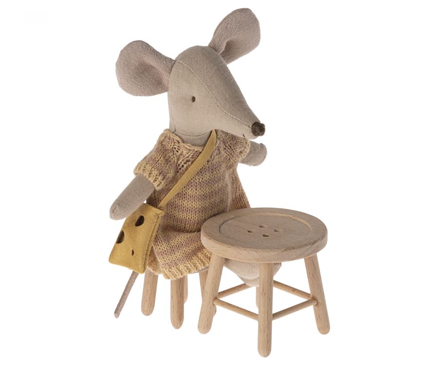 Maileg - Table And Stool Set, Mouse