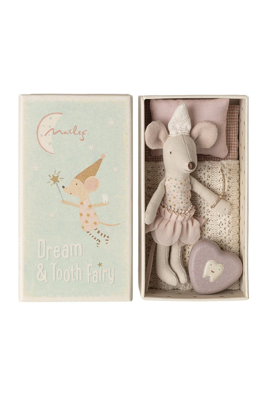 Maileg - Tandfe Mus, Lillesøster I Tændstikæske - Littlesister/Brother Legetøj 